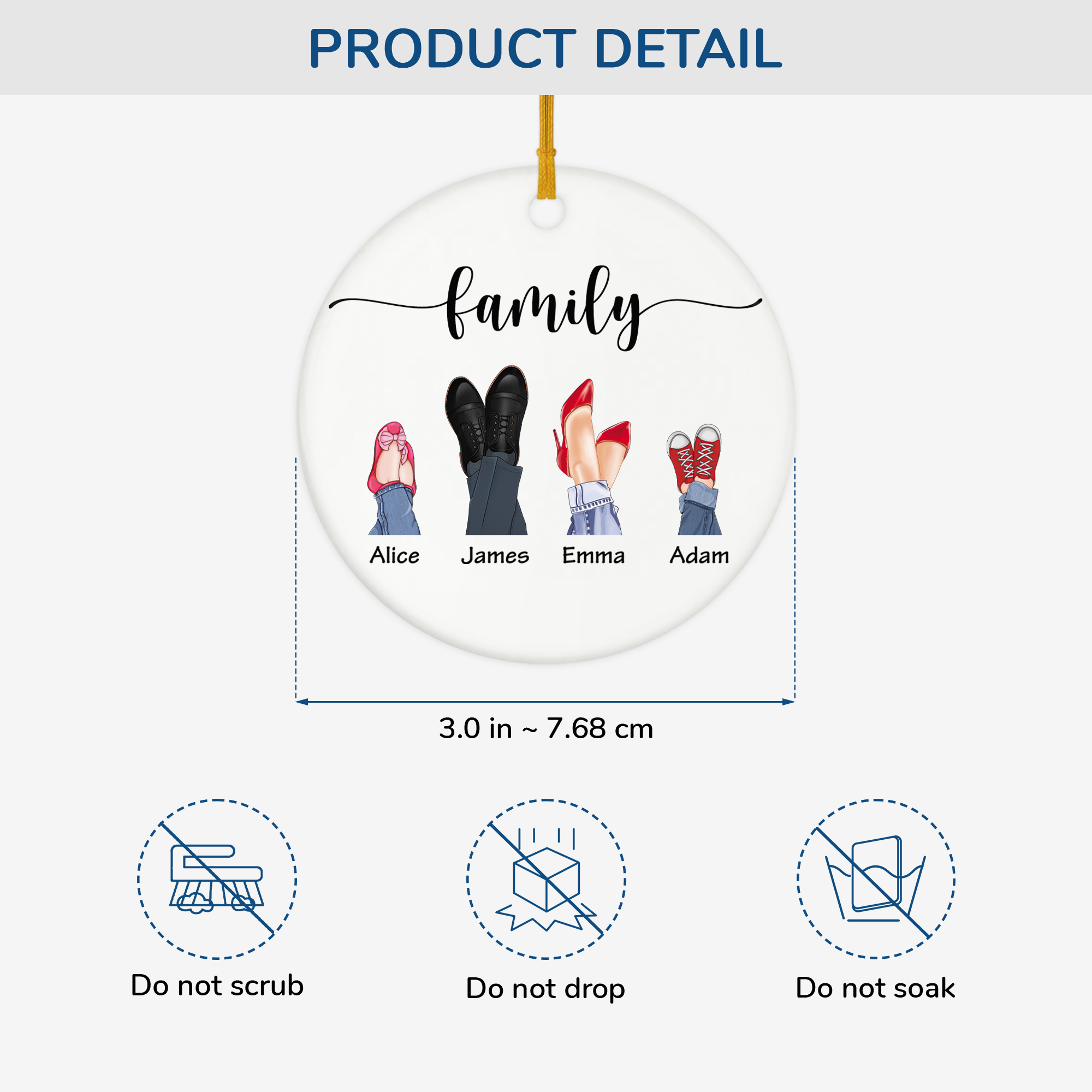 2894OUS3 personalized ceramic ornaments christmas gifts for a family 2894otv7b