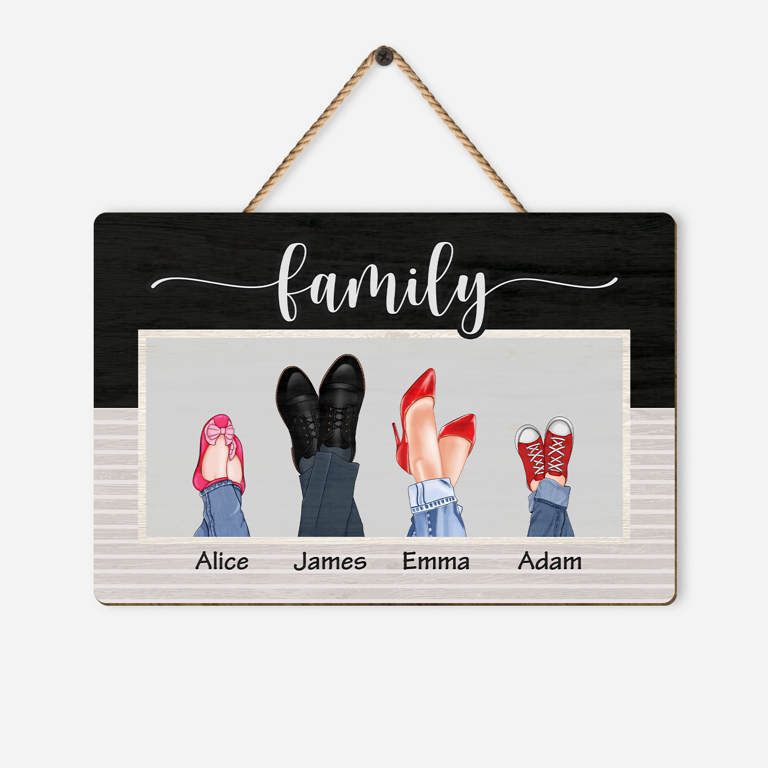 2894QUS1 personalized family wooden signs gifts for the whole family 2894QTV7B