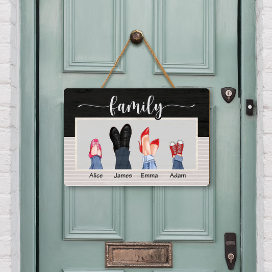 2894QUS2 personalized family wooden signs gifts for the whole family 2894QTV7B