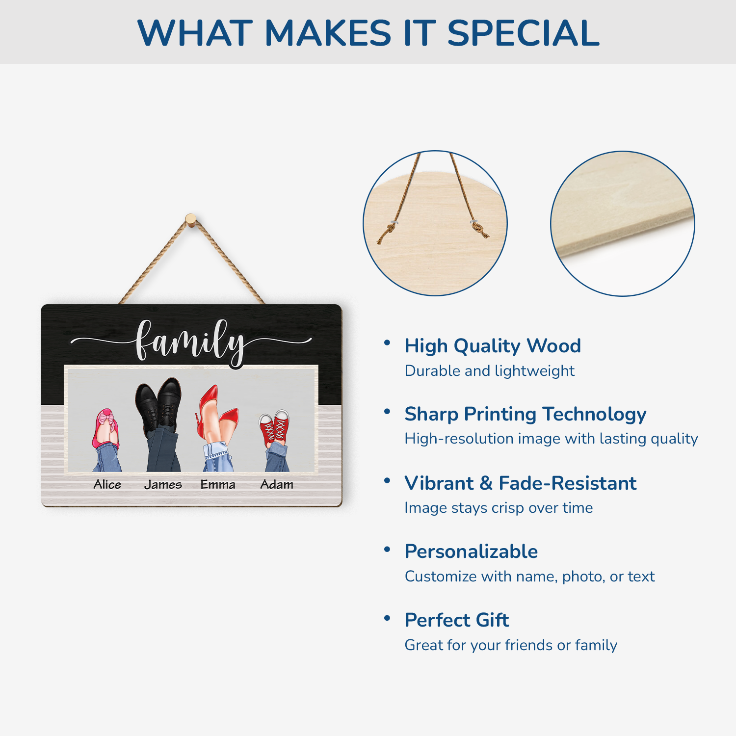 2894QUS4 personalized family wooden signs gifts for the whole family 2894QTV7B