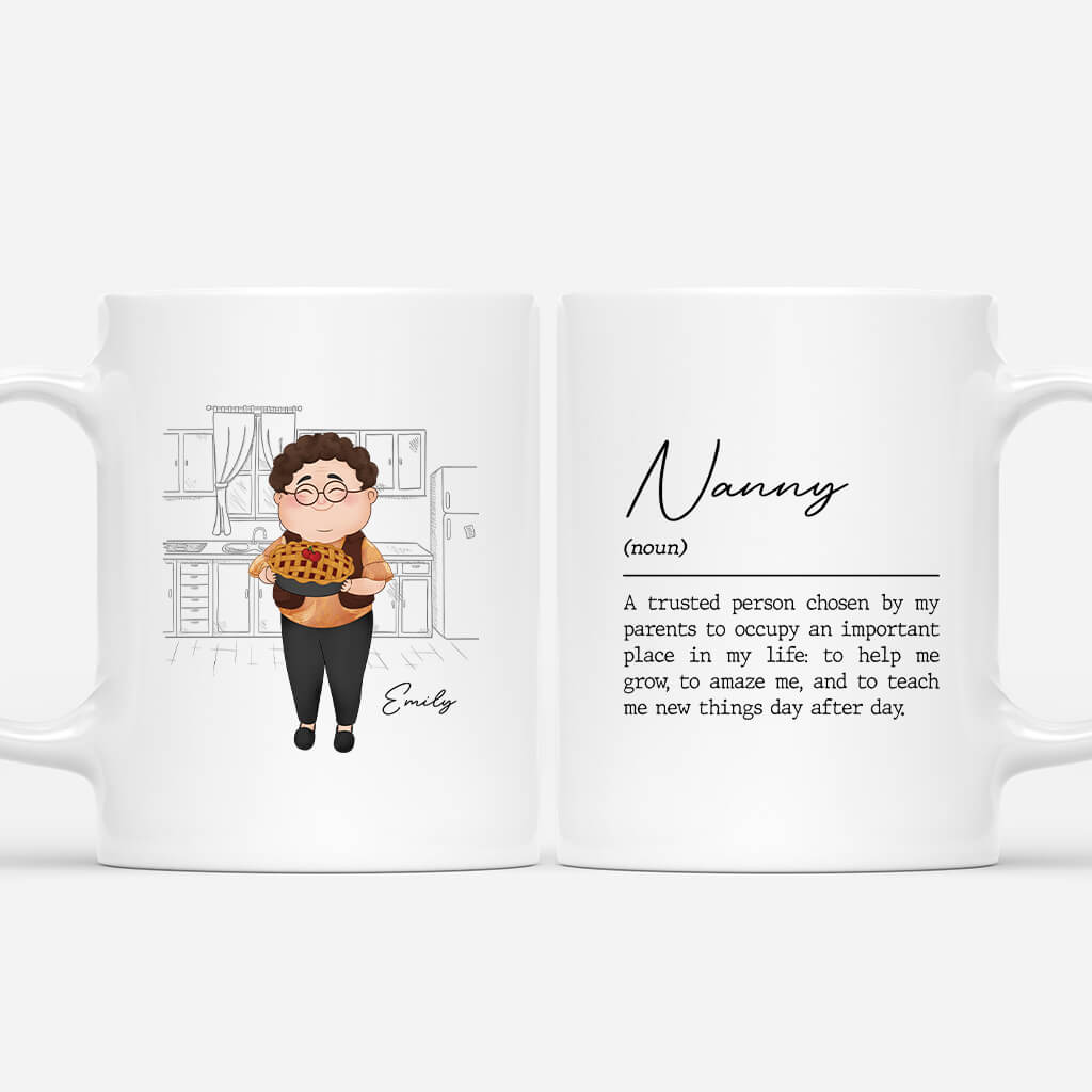 2926MUK1 nanny a trusted person chosen by our parents personalised coffee mug