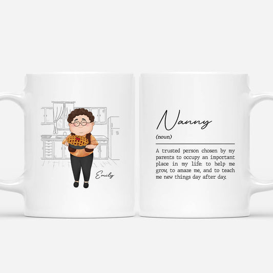 2926MUK1 nanny a trusted person chosen by our parents personalised coffee mug
