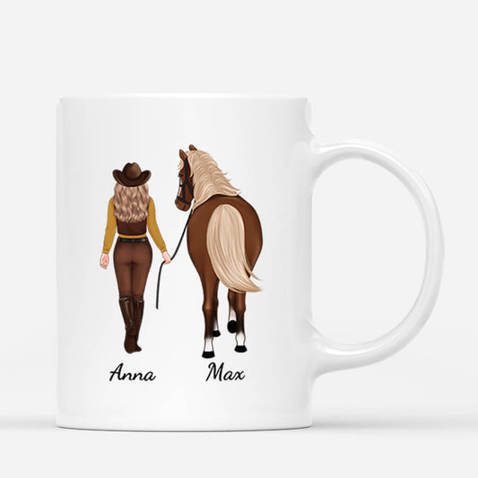2934MUK2 and she lived happily ever after mug custom gift for horse lovers