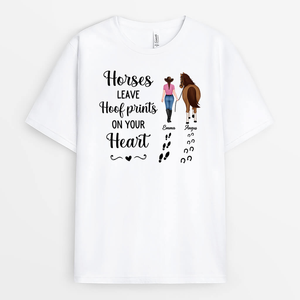 2938AUK1 horses leave hoof prints on your heart customised t shirt for her_b8344908 da06 467c b183 7111cfb08e36