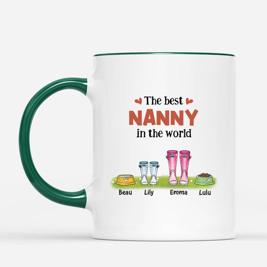 2942MUK2 the best nanny in the world mug personalised gifts for nanny