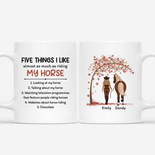 2950MUK1 five things i like my horse mug personalised gift ideas for female