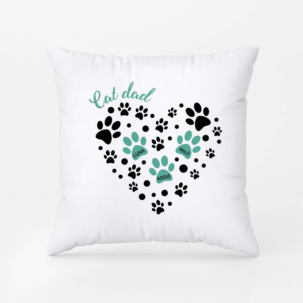 2979PUS2 personalized gifts for cat owners cat pillows with pawprints 2979P8L5D