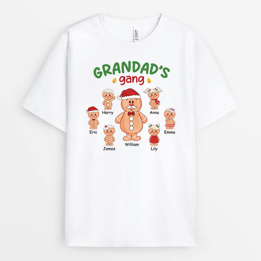 2980AUK1 christmas ginger grandads gang t shirt personalised gifts for grandad