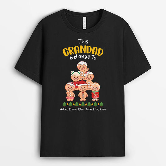 2981AUK1 christmas this grandad belongs to t shirt personalised gift ideas for grandad