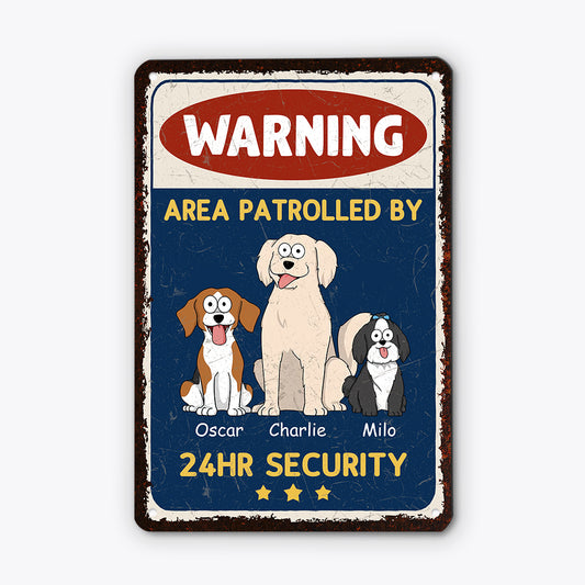 3005EUK1 personalised metal dog warning signs_ for dog owners 3005e6p3c