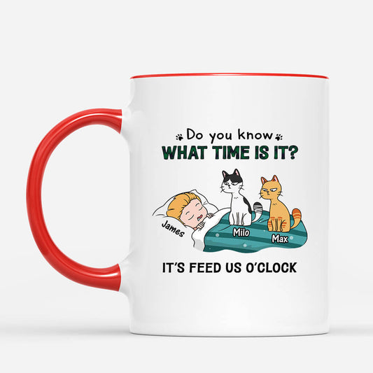 3009MUK2 do you know what time is it mug personalised gifts for cat mum