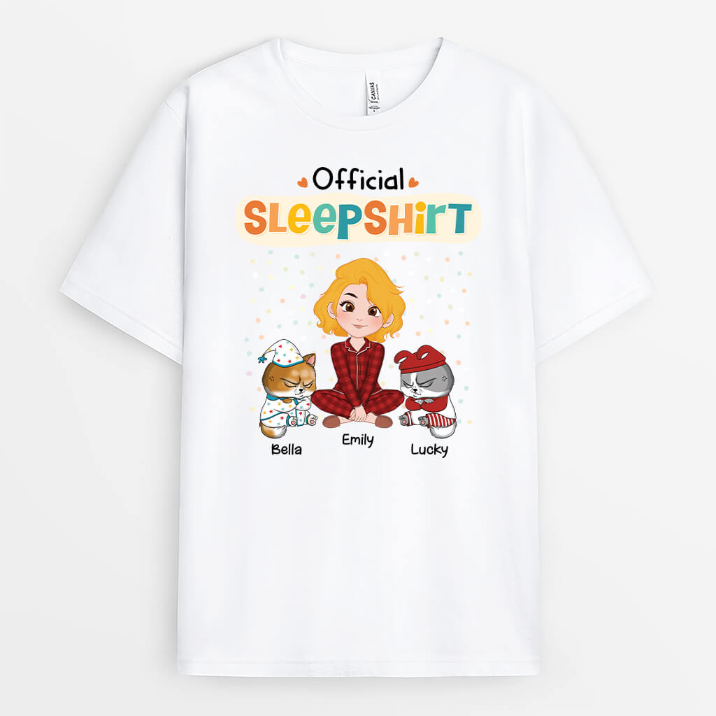 3011AUK1 official sleepshirt cat t shirt custom gift ideas for her