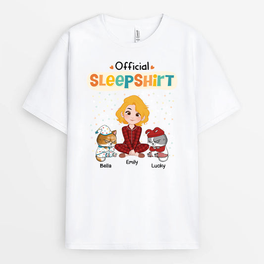 3011AUK1 official sleepshirt cat t shirt custom gift ideas for her
