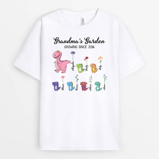 3031AUK1 nanas garden t shirt personalised presents for grandma
