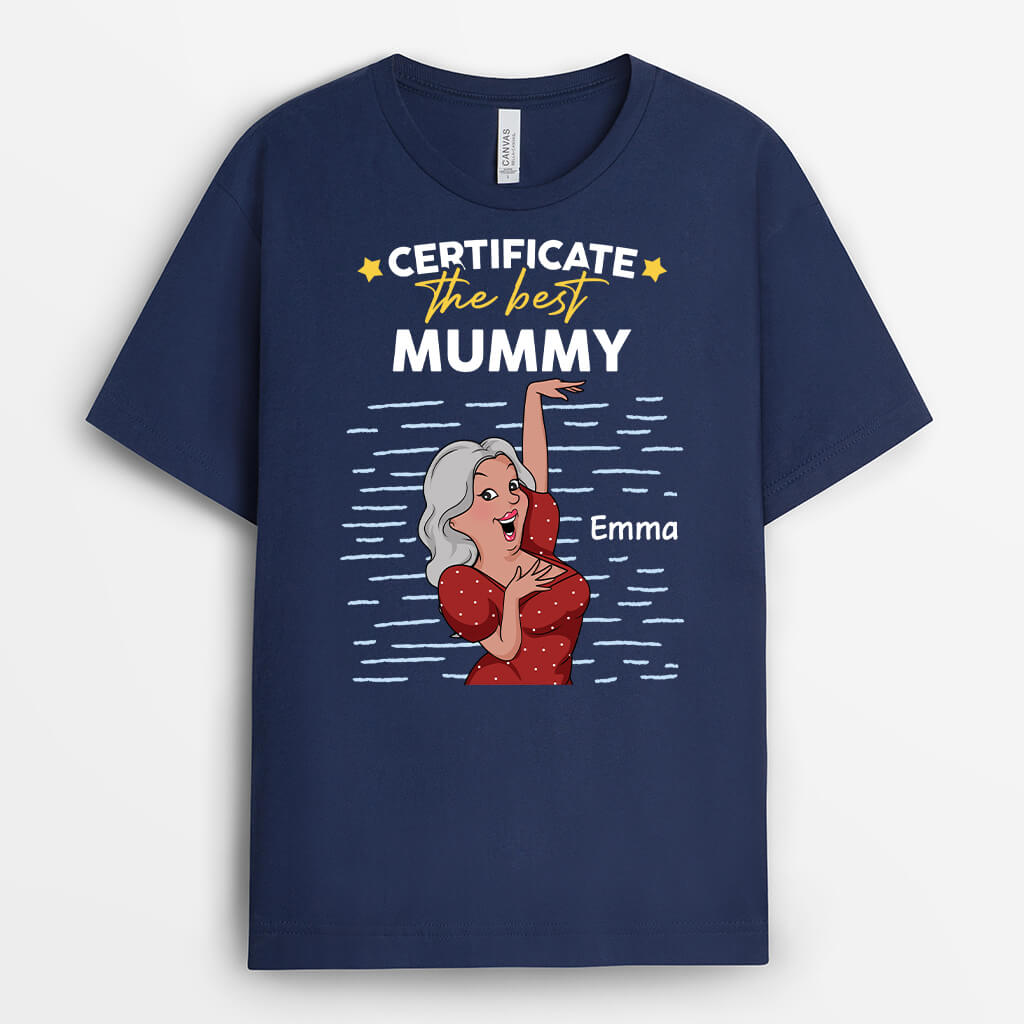 3035AUK2 certificated best step mum  personalised t shirt for mum_9e19b76f 8820 42d0 8cbd 995db5b06716