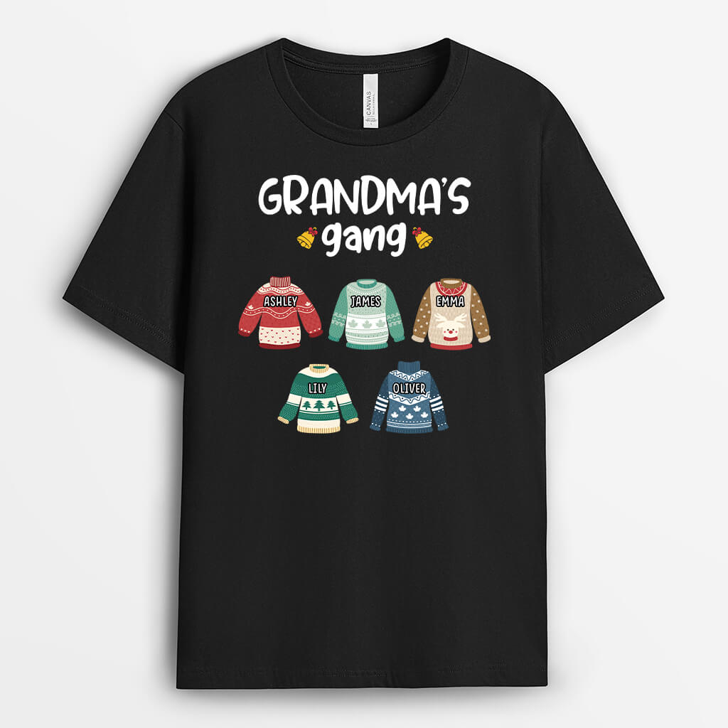 3037AUK1 5 sweatshirts grandads gang customised t shirt for grandad