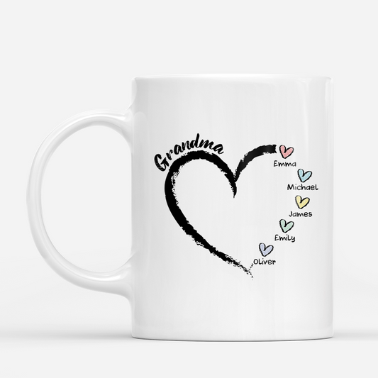 3044MUK1 personalised grandma mug with grandkids names for grandmamum 3044m8m5a