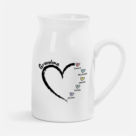 3044OUK1 personalised grandma vase with grandkids names for grandmamum 3044o8f5a