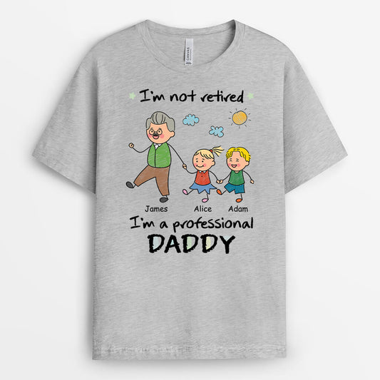 3045AUK2 im not a professional grandad t shirt personalised presents for grandad