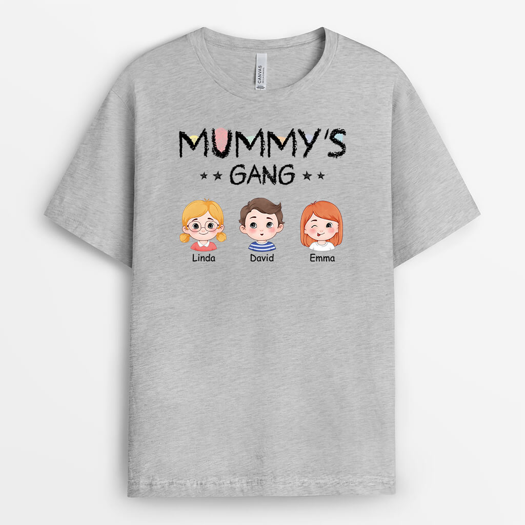 3069AUK2 grandmas gang 3 children t shirt personalised gift ideas for grandma