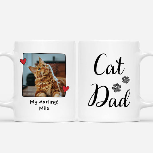 3072MUK1 cat dad mug personalised present ideas for cat dad