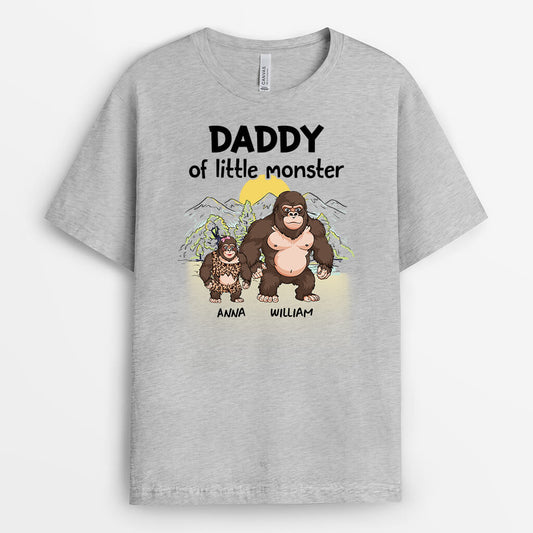 3078AUK2 grandad of little monsters customised t shirt for grandad