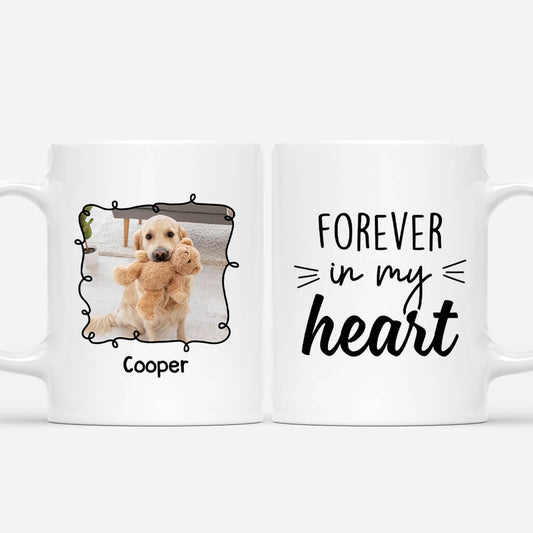 3084MUK1 forever in my heart dog mug personalised presents for dog lovers