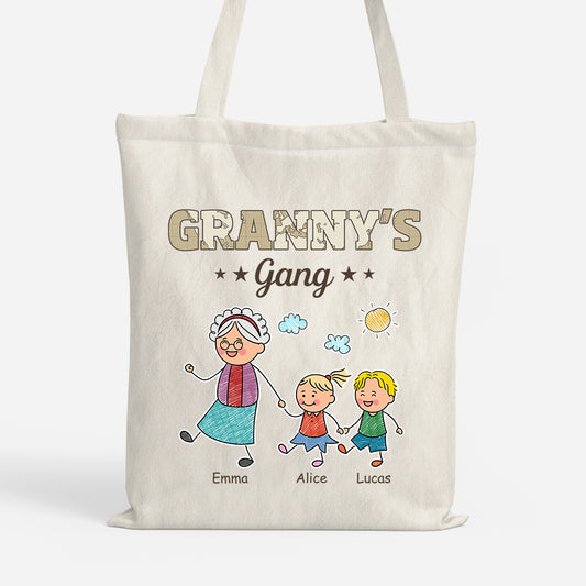 3089BUK1 personalised grannys gang tote bag for grandmamum 3089bsp3b
