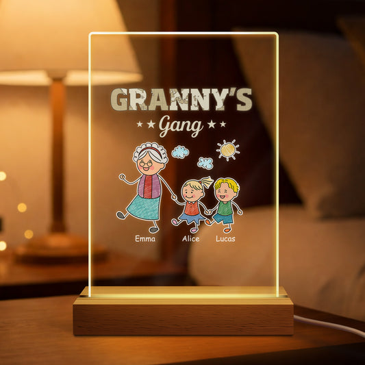 3089LUK1 personalised grannys gang night light for grandmamum 3089lsp3b