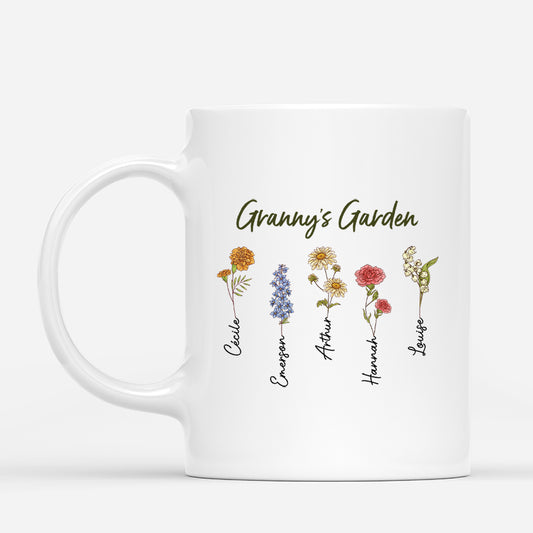 3097MUK1 grandmas garden flower mug personalised gift ideas for grandma