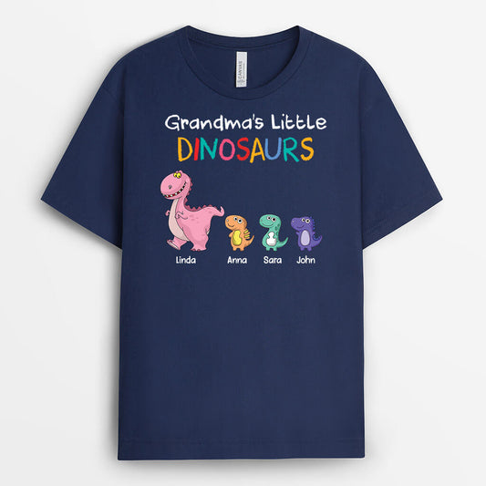 3101AUK2 grandads little dinosaurs personalised t shirt printing ideas for grandad