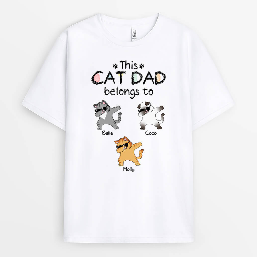 3108AUK1 cool this cat mum belongs to customised t shirts for cat mum