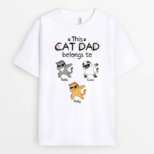 3108AUK1 cool this cat mum belongs to customised t shirts for cat mum