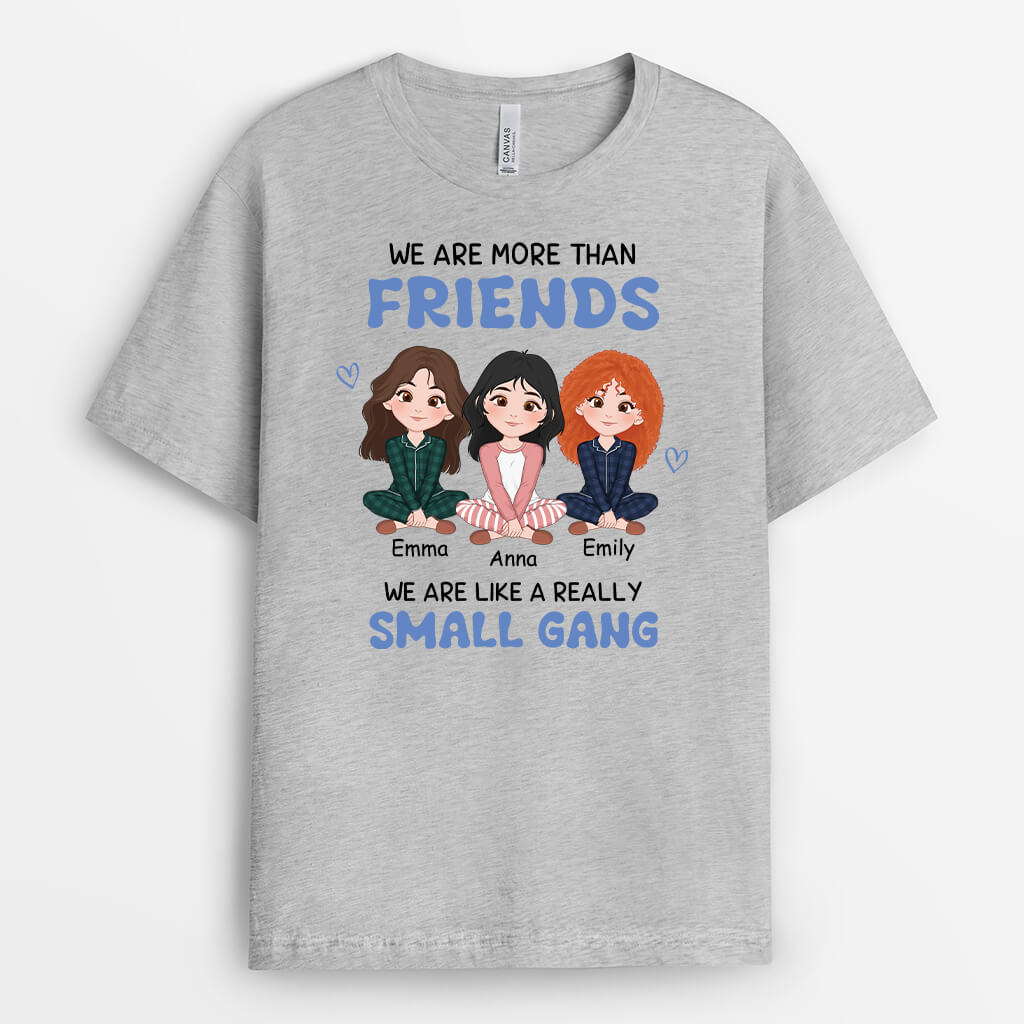 3112AUK2 we are more than friends t shirt personalised gifts for female