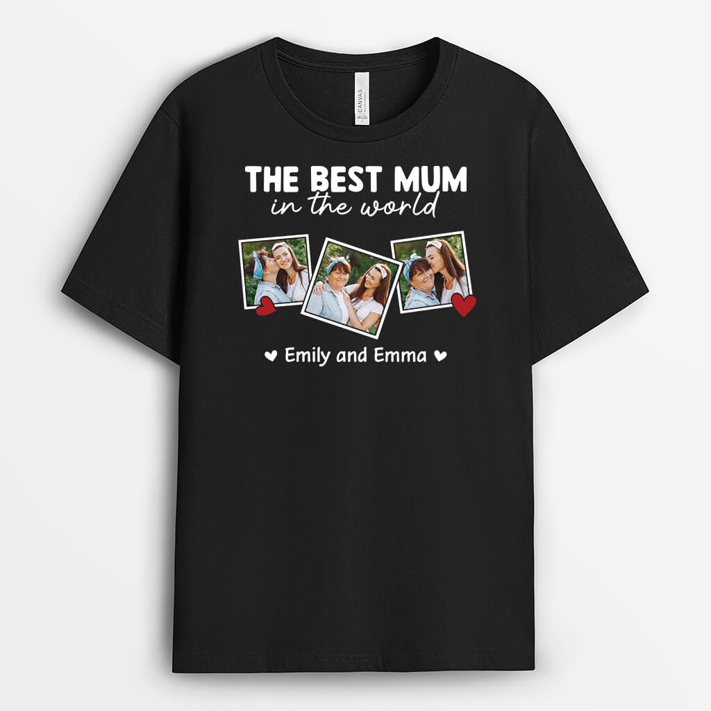 3128AUK1 best mum in the world t shirt customised presents for mum