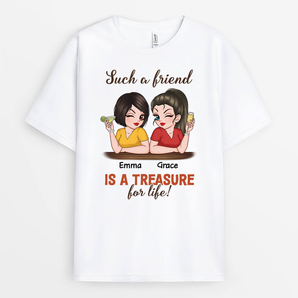 3129AUK1 such a friend is a treasure for life t shirt custom gifts for besties