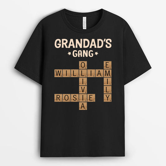 3142AUK1 black puzzle grandad t shirt personalised gift ideas for grandad