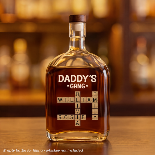 3142AUK2 personalised crossword puzzle art whisky bottle for dadgrandad 3142aicf0b