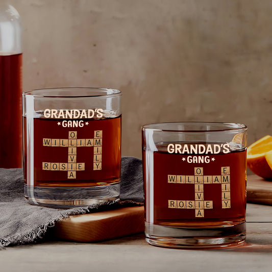 3142IUK2 personalized whiskey glass crossword gifts for dad 3142IKL5B