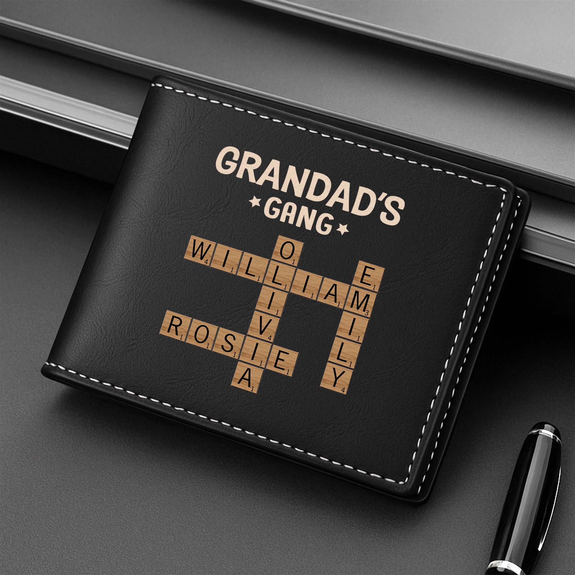 3142JUK2 personalized leather wallet crossword gifts for dad 3142JKL5B_c3257125 61f6 4131 9524 f49045640692