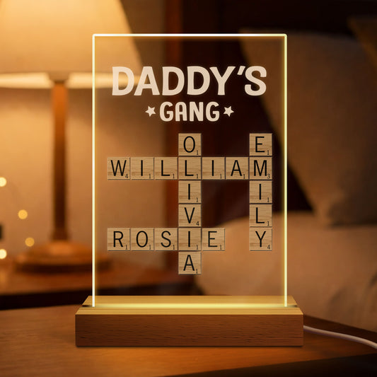 3142LUK1 personalised crossword night light with names for dadmum 3142lcv5b_1