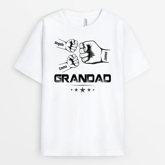 3143AUK1 fist bump grandad t shirt personalised presents for grandad