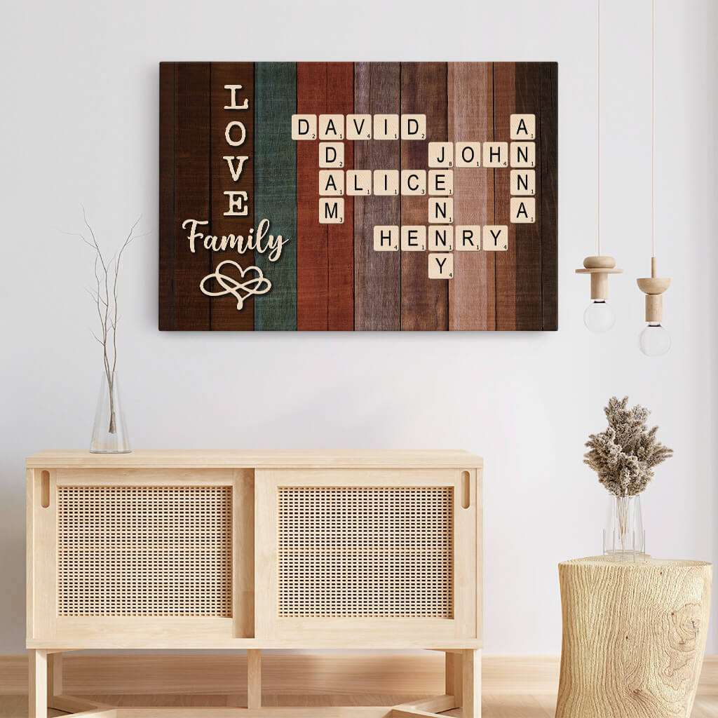 3150CUK3 love family puzzle canvas personalised presents for parents