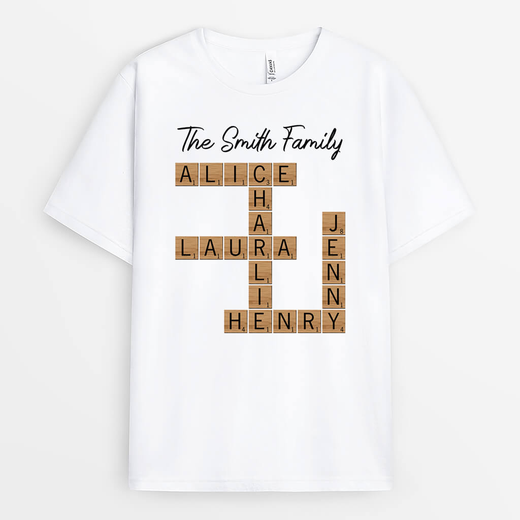 3151AUK1 the smith family puzzle t shirt personalised gifts for family