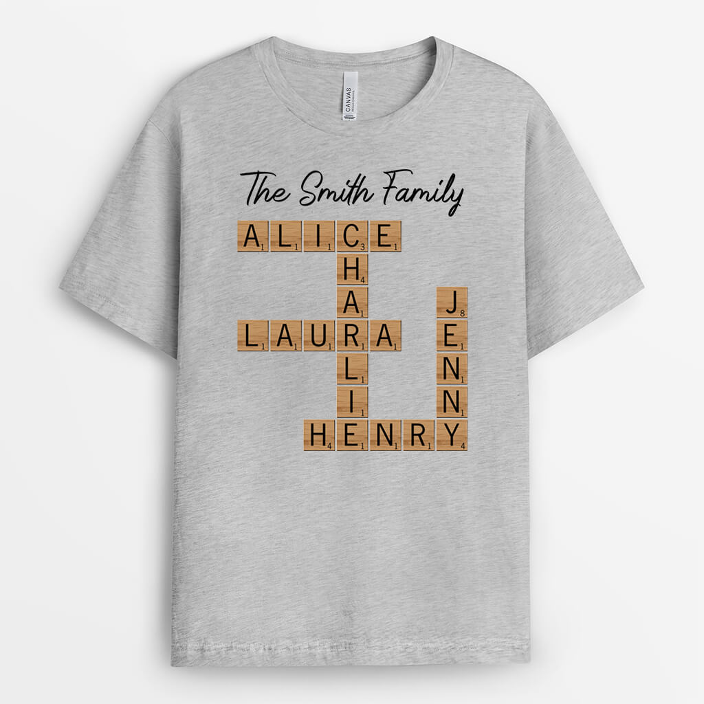 3151AUK2 the smith family puzzle t shirt personalised gifts for family
