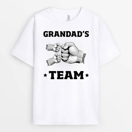 3157AUK2 daddys team fist bump t shirt personalised gifts for dad