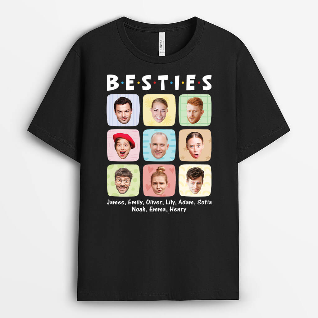 3158AUK1 besties t shirt personalised present ideas for friends
