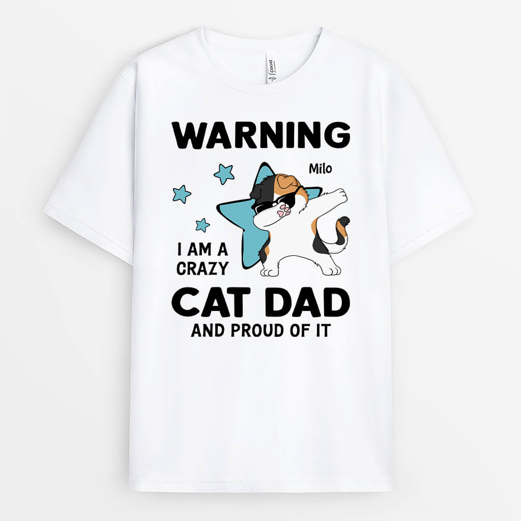 3165AUK2 warning im a crazy cat mum personalised presents for cat mum