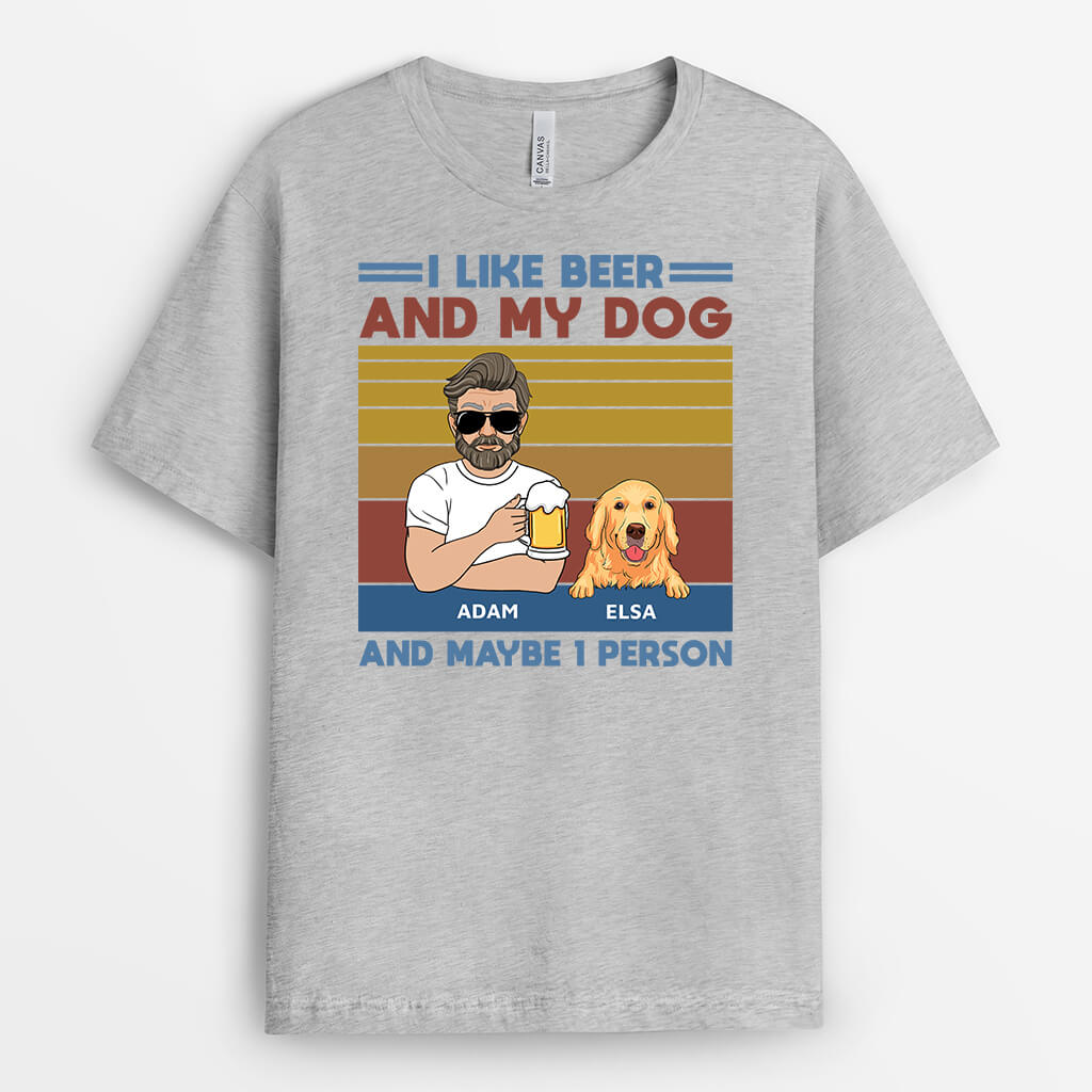 3170AUK1 i like beer t shirt personalised gift ideas for dog owners