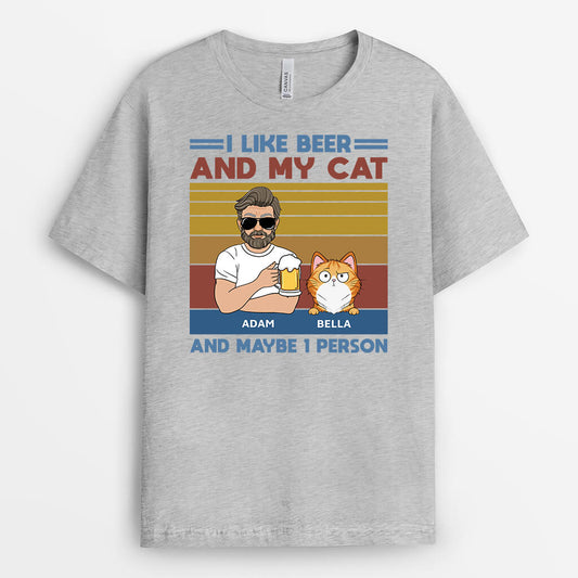 3170AUK1 i like beer t shirt personalised gifts for cat owners